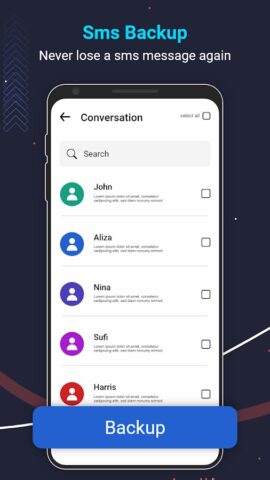 смс восстановление контактов для Android — скриншот 2
