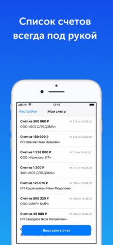 Счет онлайн для iOS — скриншот 5