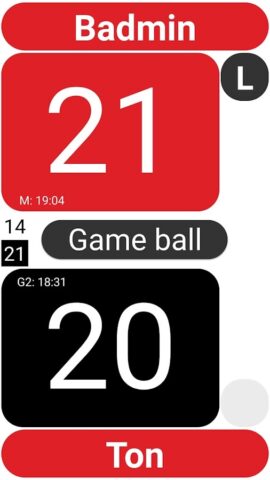 Score Badminton для Android — скриншот 2