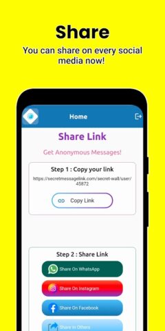 Secret Message Link для Android — скриншот 3