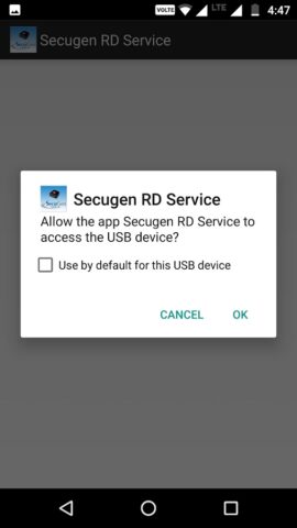 SecuGen RD Service для Android — скриншот 1