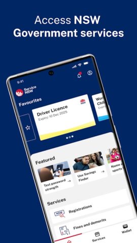 Service NSW для Android — скриншот 1
