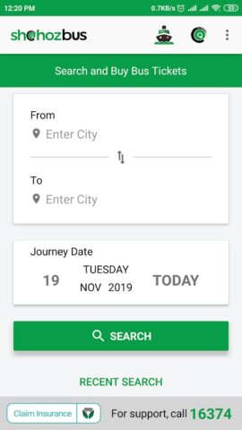 Shohoz — Buy Bus Tickets для Android — скриншот 2