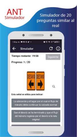 Simulador Examen ANT 2025 для Android — скриншот 3