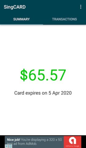SingCARD: Reader for EZ-Link для Android — скриншот 2
