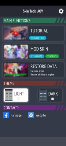 Skin Tools AOVV для Android — скриншот 1