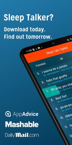Sleep Talk Recorder для Android — скриншот 1
