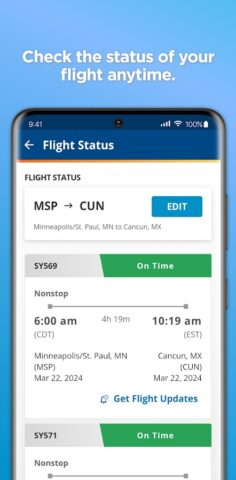 Sun Country Airlines для Android — скриншот 3