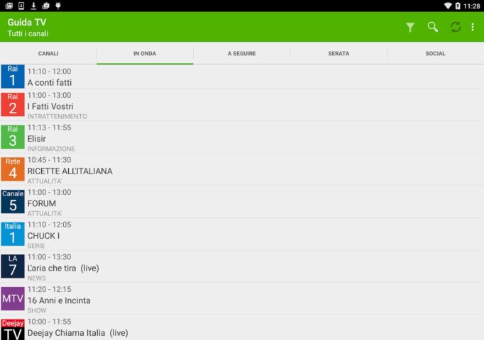 TV Guide Italy для Android — скриншот 5