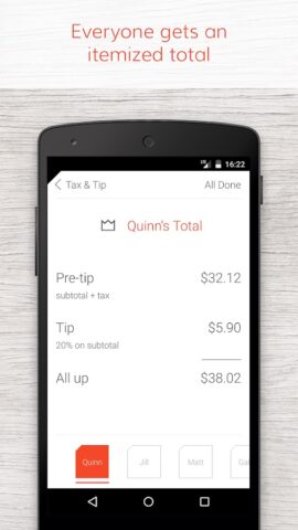Tab — The simple bill splitter для Android — скриншот 5