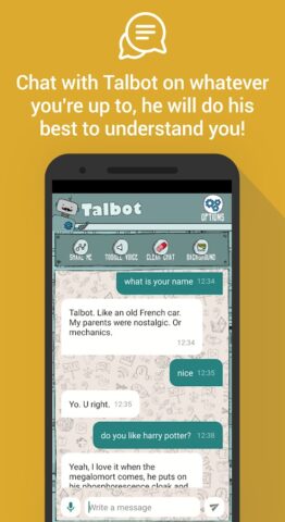 Talbot, the chatbot для Android — скриншот 1