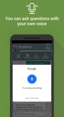 Talbot, the chatbot для Android — скриншот 3