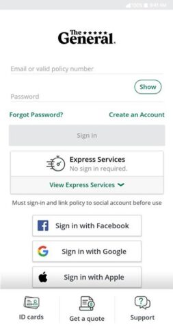 The General® Auto Insurance для Android — скриншот 1