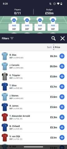 Dream Team Fantasy Football для Android — скриншот 5