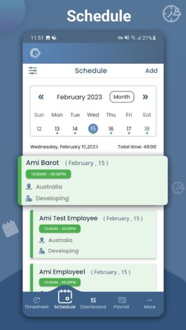 Time Clock Wizard для Android — скриншот 3