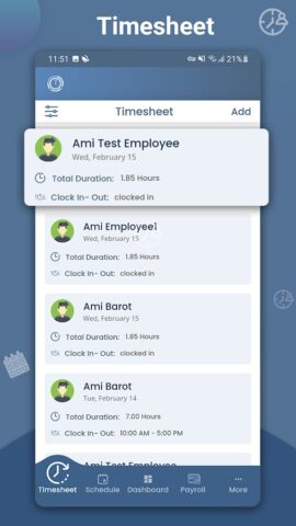 Time Clock Wizard для Android — скриншот 5