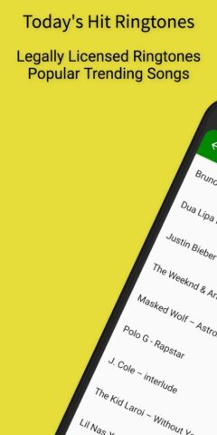 Today’s Hit Music Ringtones для Android — скриншот 1