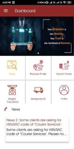 Trackon Couriers для Android — скриншот 2