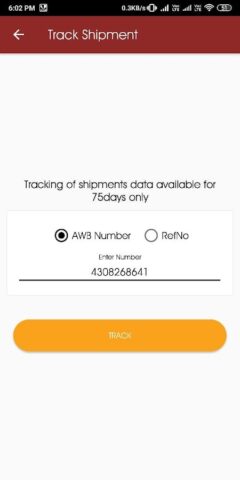 Trackon Couriers для Android — скриншот 3