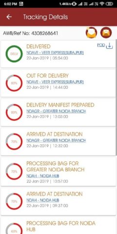 Trackon Couriers для Android — скриншот 4