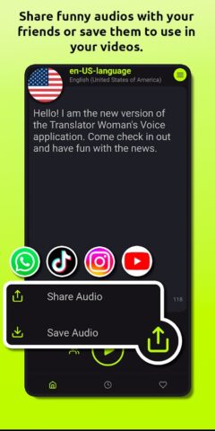 Translator Woman’s Voice — TTS для Android — скриншот 3