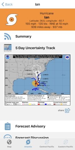Tropical Hurricane Tracker для Android — скриншот 3