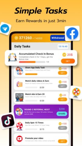 Tube Pay — Watch & Earn для Android — скриншот 3