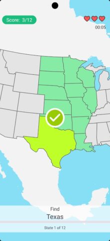 US States Map Quiz Game для Android — скриншот 4