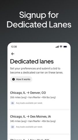 Uber Freight для Android — скриншот 5