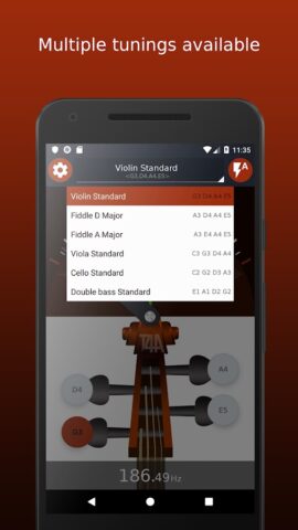 Ultimate Violin Tuner: тюнер для Android — скриншот 3