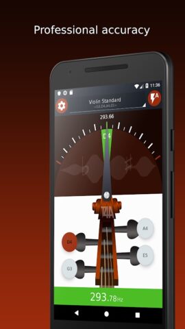Ultimate Violin Tuner: тюнер для Android — скриншот 4