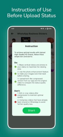 Upload High Quality Status для Android — скриншот 3