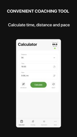 VDOT Running Calculator для Android — скриншот 1