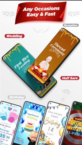 Video Invitation Maker для Android — скриншот 3