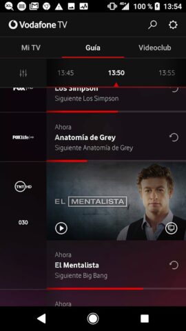 Vodafone TV для Android — скриншот 1