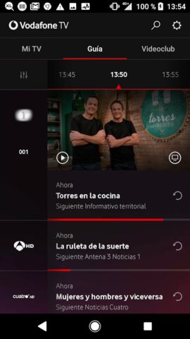 Vodafone TV для Android — скриншот 3