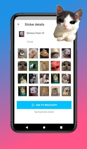 Стикеры Кошки для WASticker для Android — скриншот 2