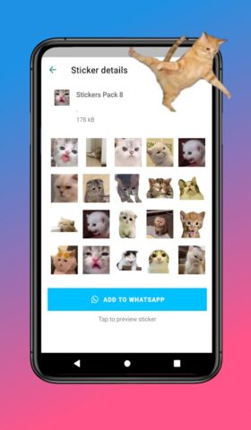 Стикеры Кошки для WASticker для Android — скриншот 4