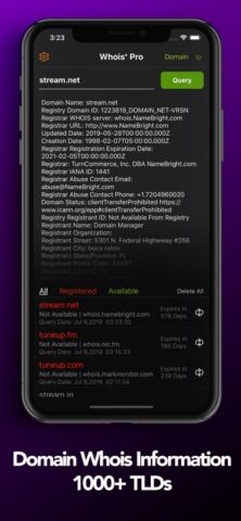 Whois+ поиск доменного имени для iOS — скриншот 4