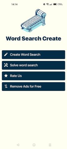 Создатель Поиска Слов для Android — скриншот 1
