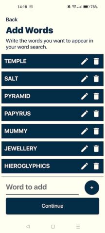 Создатель Поиска Слов для Android — скриншот 2