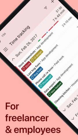 WorkingHours: тайм трекер для Android — скриншот 1