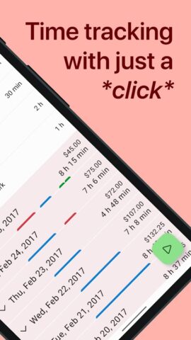 WorkingHours: тайм трекер для Android — скриншот 2