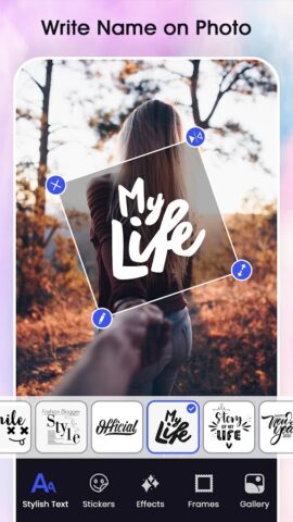 Write Name on Photo для Android — скриншот 1