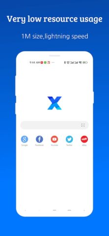 X Browser -Light & Super fast для Android — скриншот 1