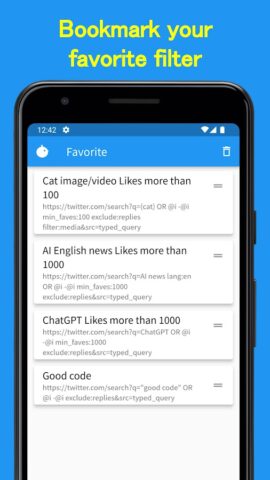 X/Twitter Easy Search для Android — скриншот 3