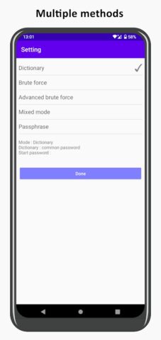 ZIP password recovery для Android — скриншот 2