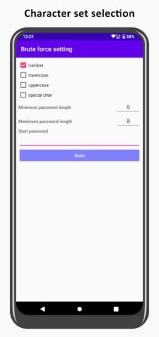 ZIP password recovery для Android — скриншот 3