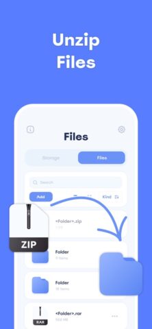 Zip распаковщик, архиватор Rar для iOS — скриншот 2