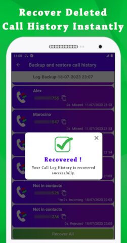 Backup & Restore Call History для Android — скриншот 1